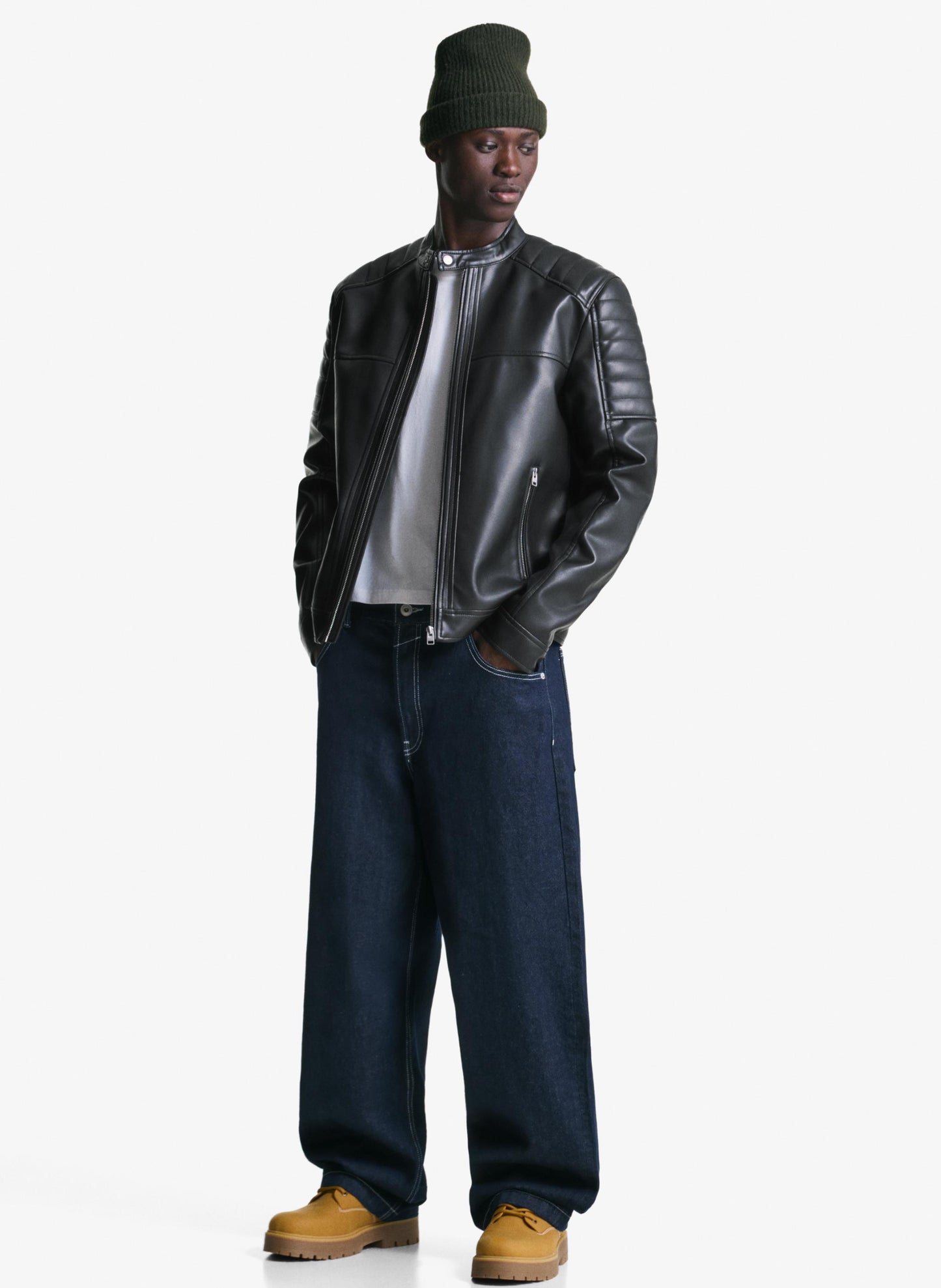 Bershka leather jacket