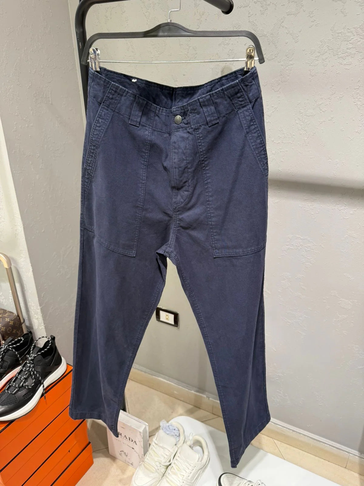ZARA WASHED STRAIGHT-LEG TROUSERS