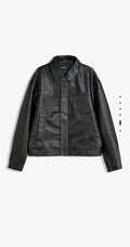 Bershka leather boxy fit jacket