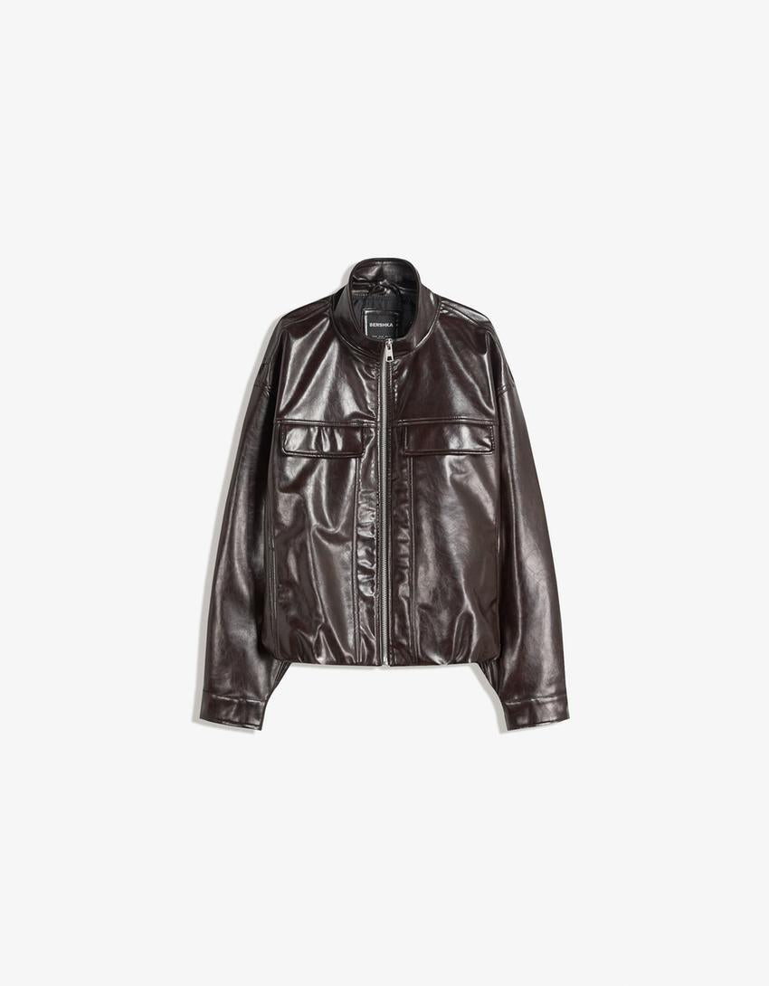 Bershka leather jacket