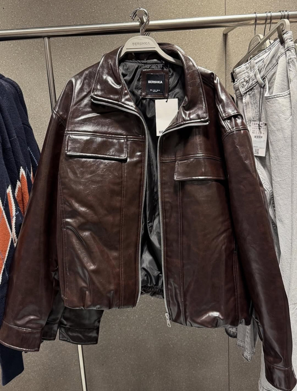 Bershka leather jacket