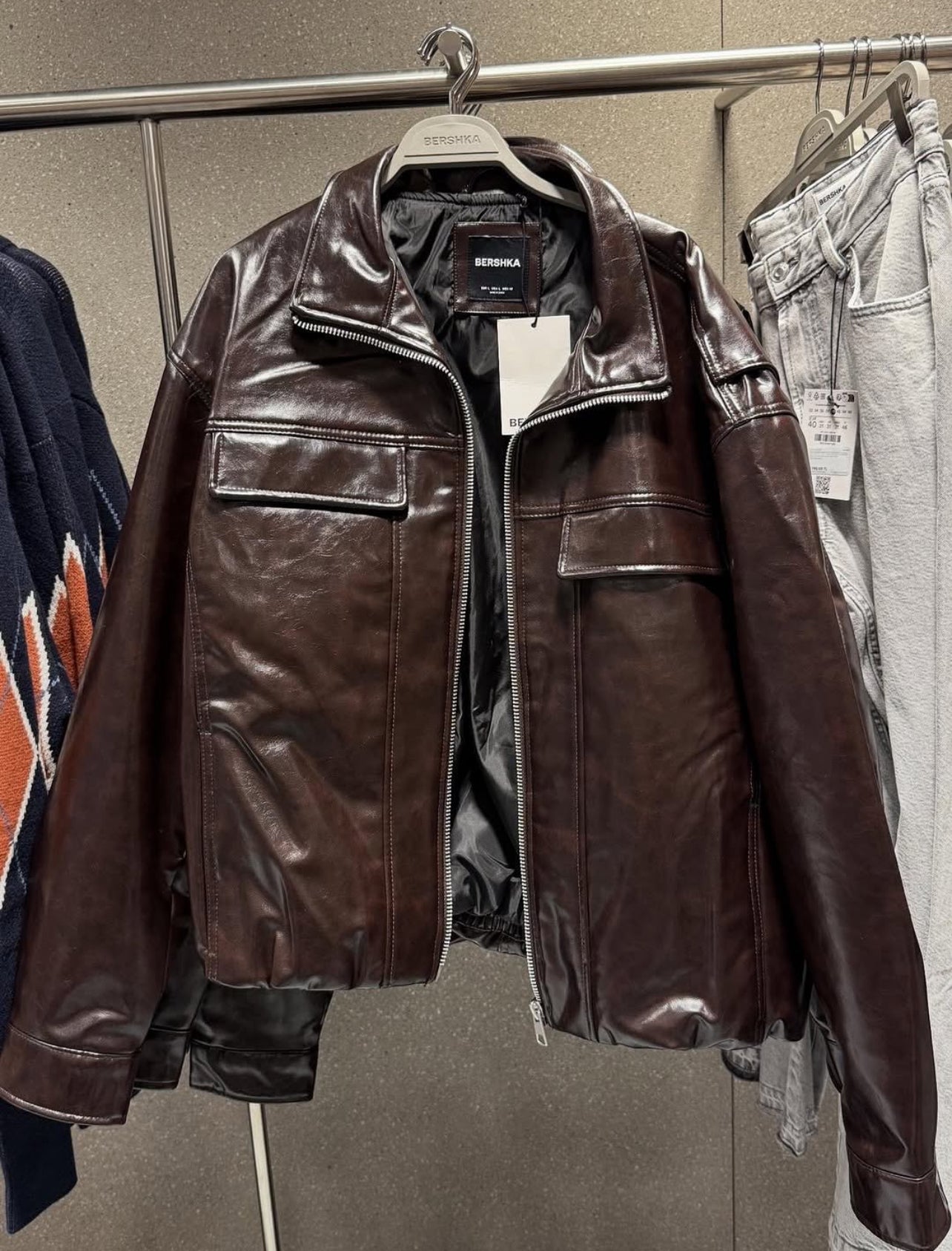 Bershka leather jacket