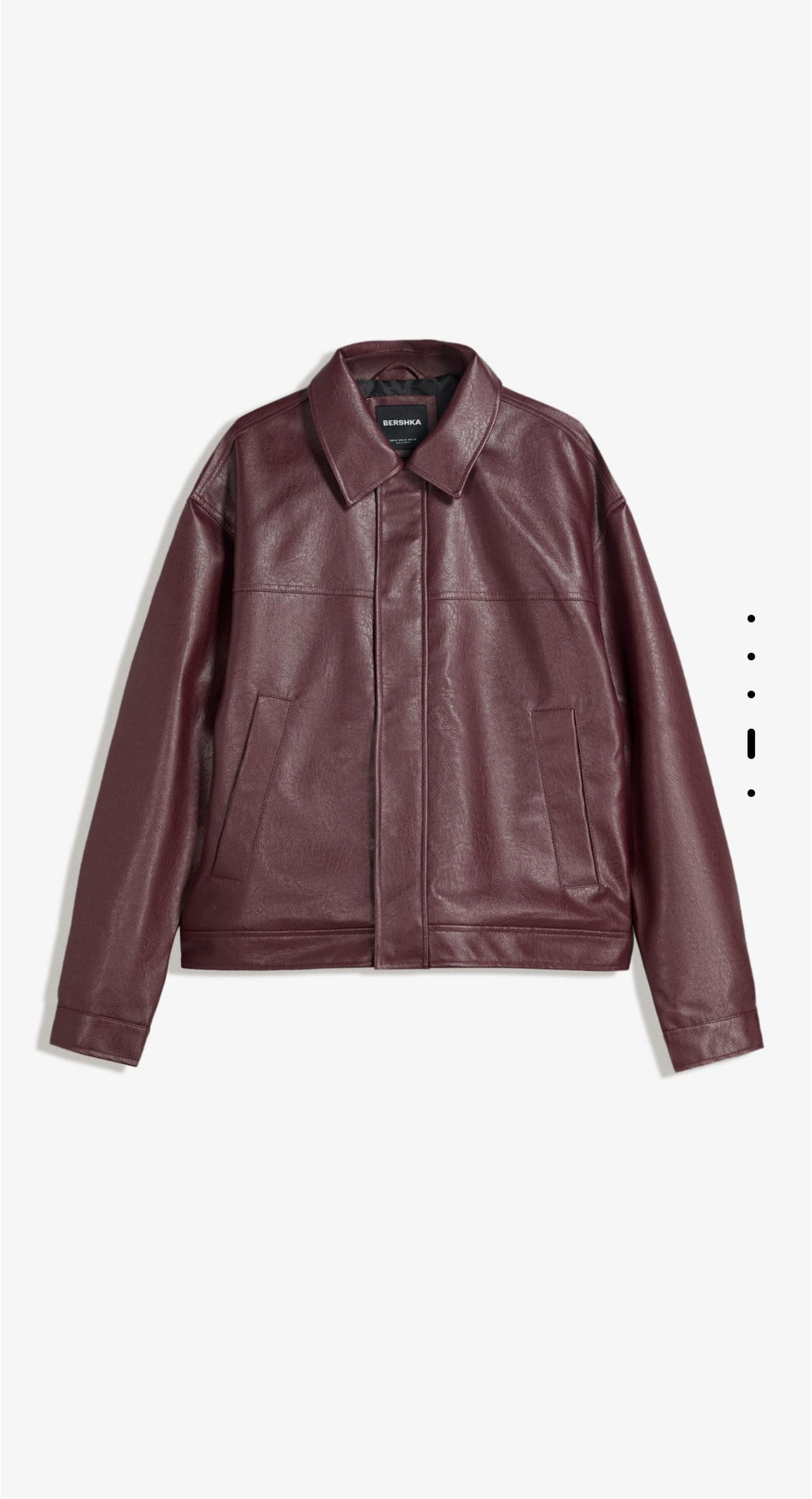 Bershka leather boxy fit jacket