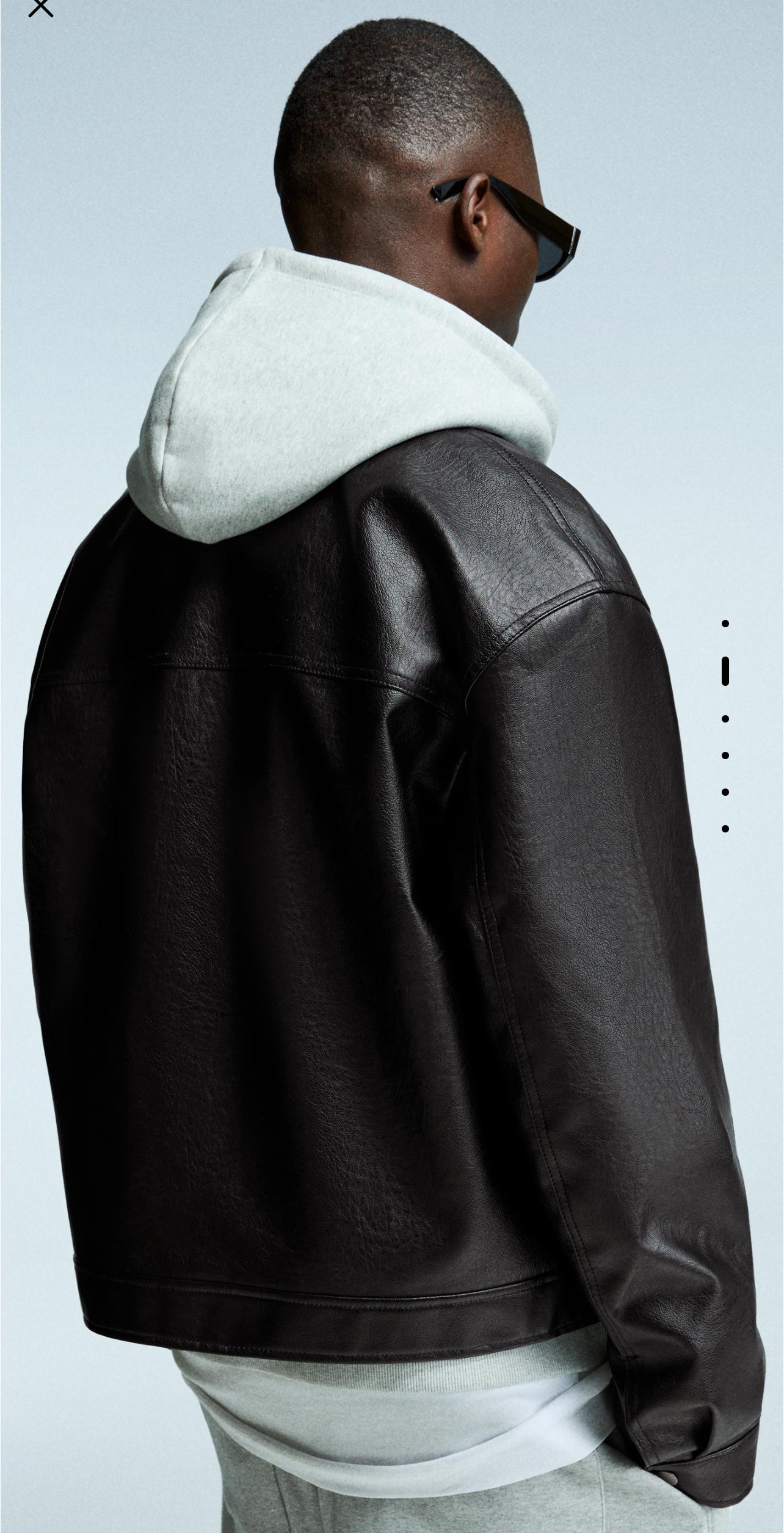 Bershka leather boxy fit jacket