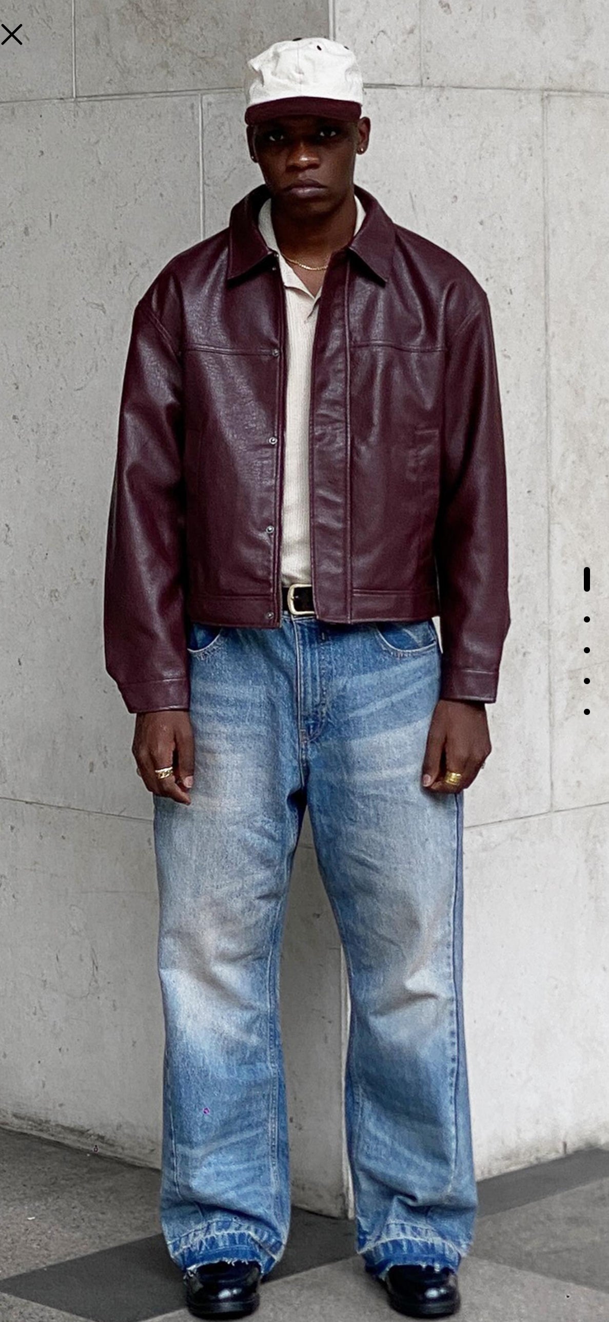 Bershka leather boxy fit jacket