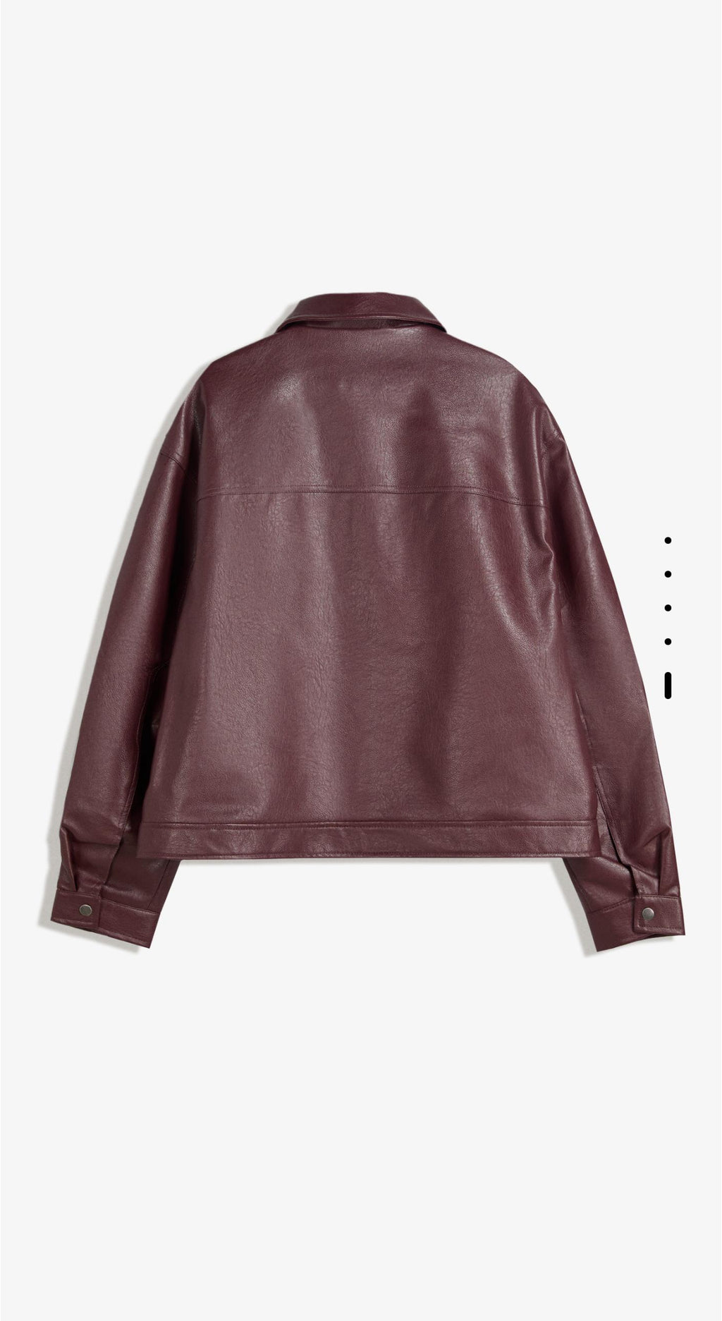 Bershka leather boxy fit jacket