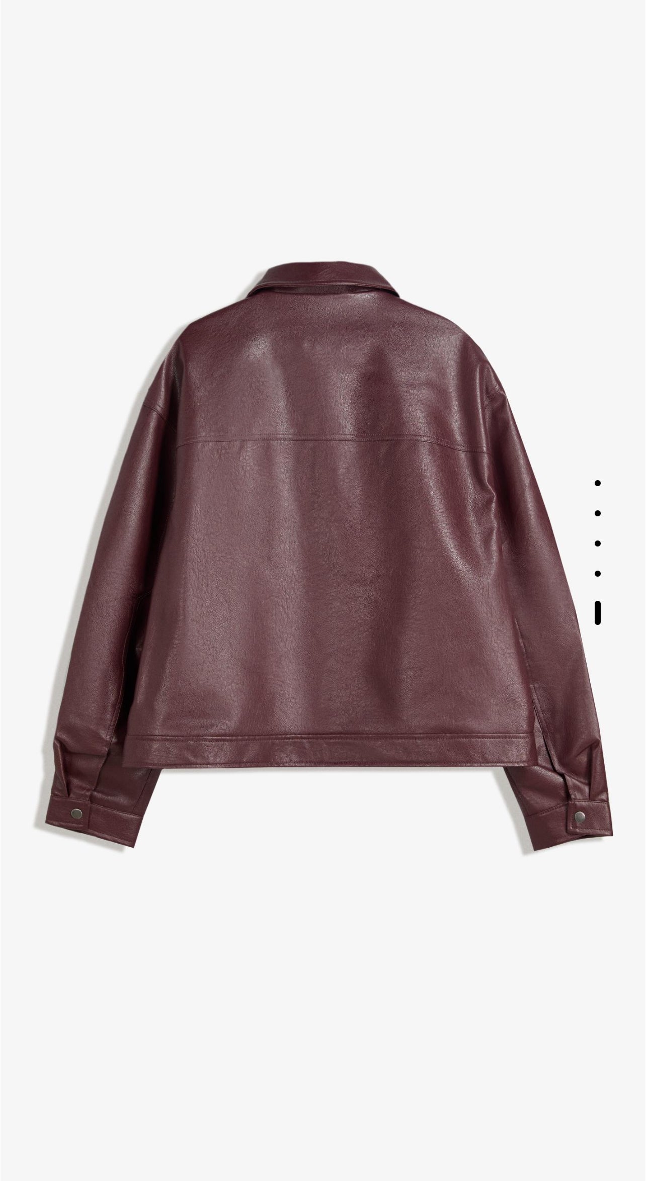 Bershka leather boxy fit jacket