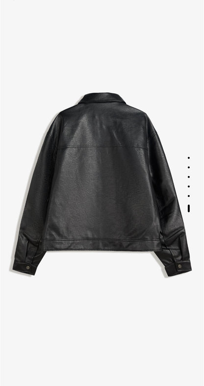 Bershka leather boxy fit jacket