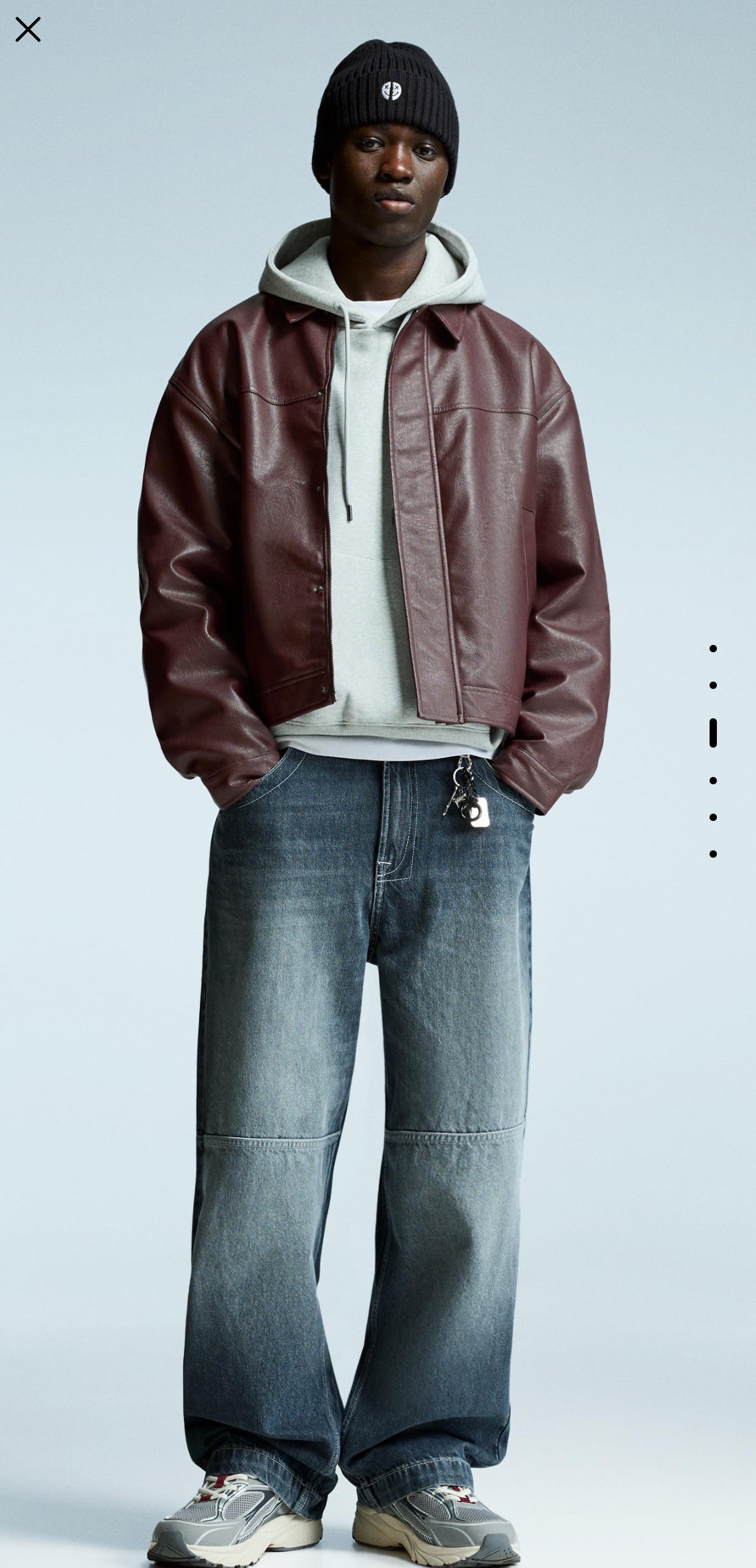 Bershka leather boxy fit jacket