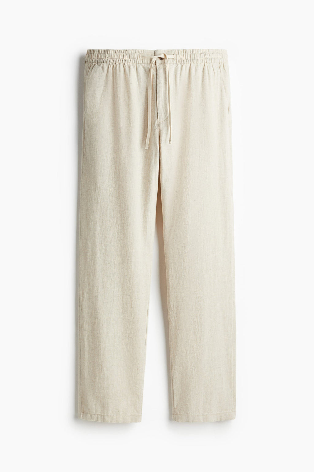 REGULAR FIT LINEN-BLEND TROUSERS
