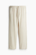 REGULAR FIT LINEN-BLEND TROUSERS