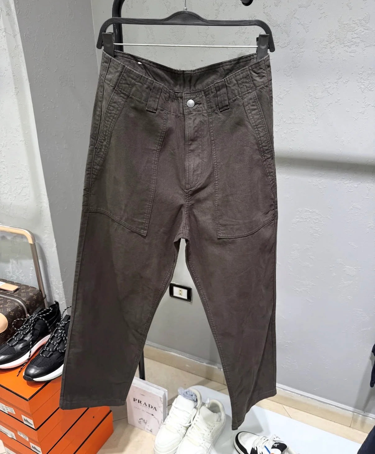 ZARA WASHED STRAIGHT-LEG TROUSERS