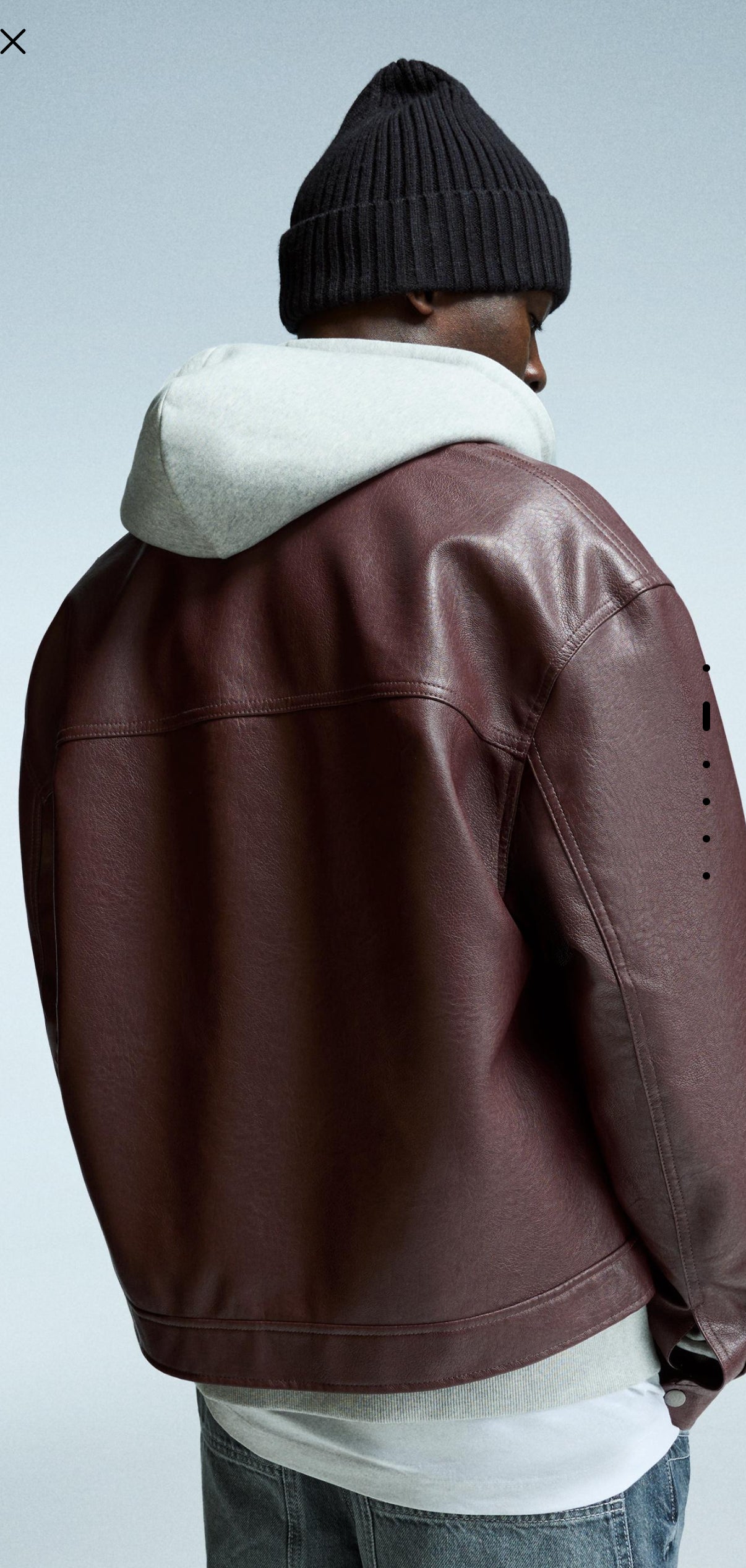 Bershka leather boxy fit jacket